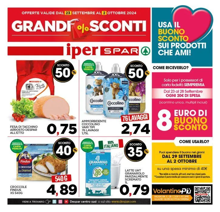 Grandi sconti da 23 settembre a 2 ottobre di 2024 - Pagina del volantino 1