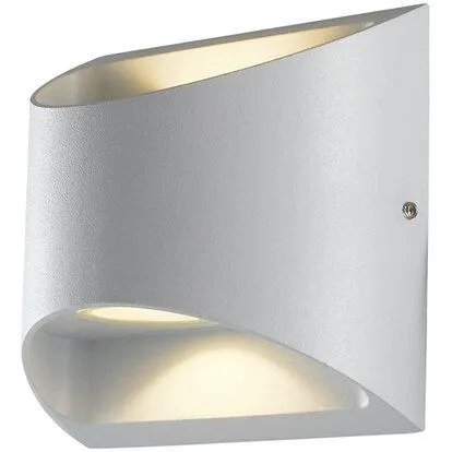 INTEC applique Veyron 2 LED doppio fascio di luce in alluminio bianco