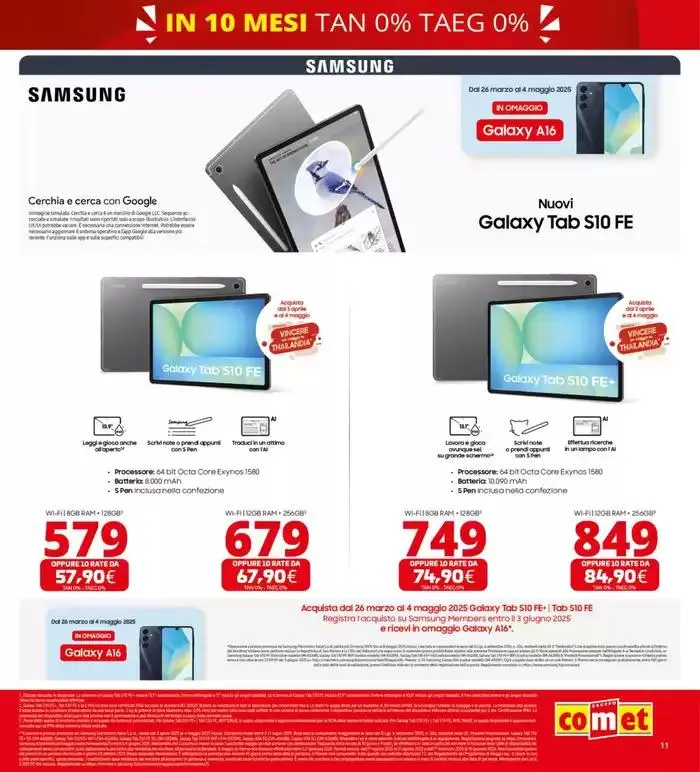 Zero scusa, tasso zero da Comet! da 3 aprile a 16 aprile di 2025 - Pagina del volantino 11