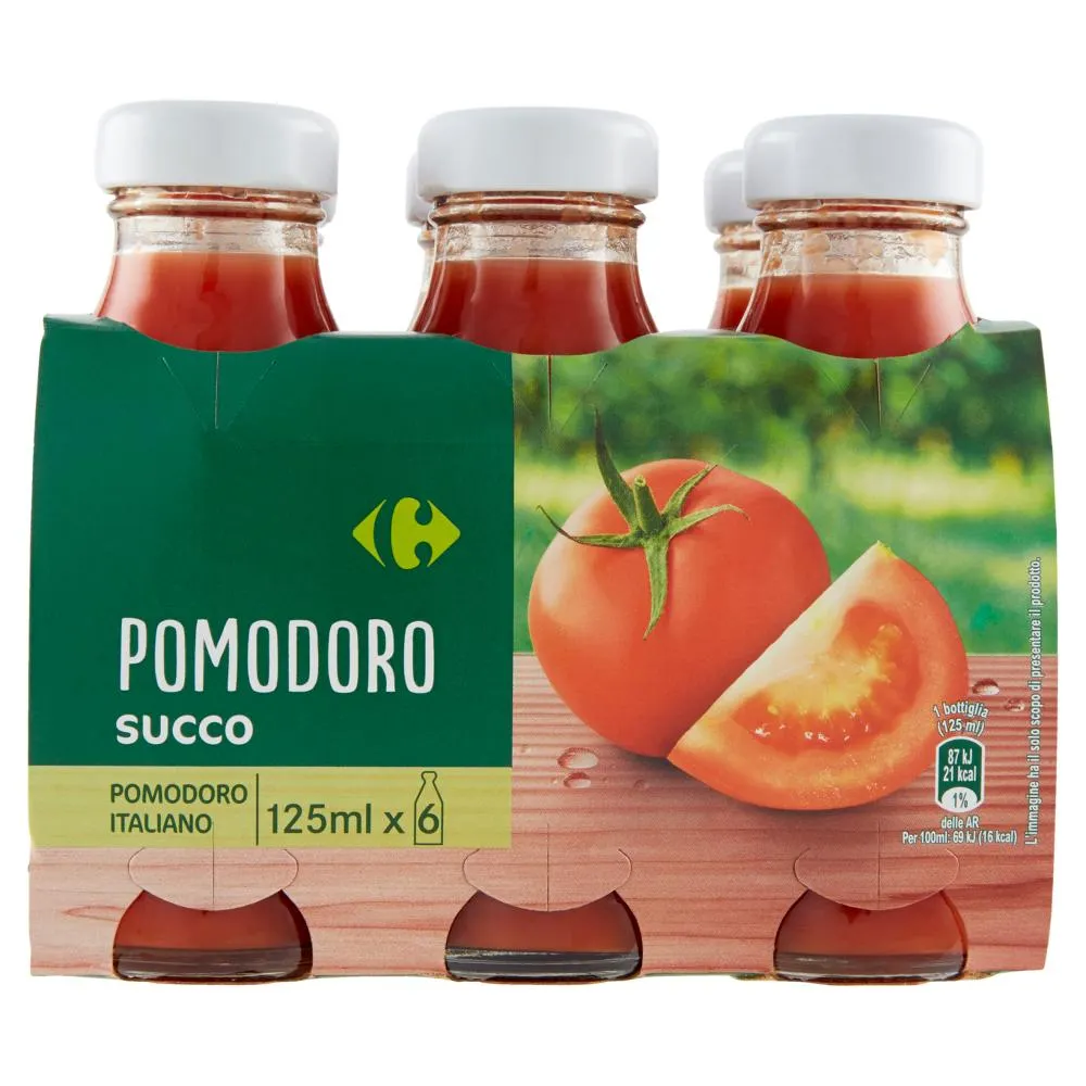 Carrefour Pomodoro Succo 6 x 125 ml