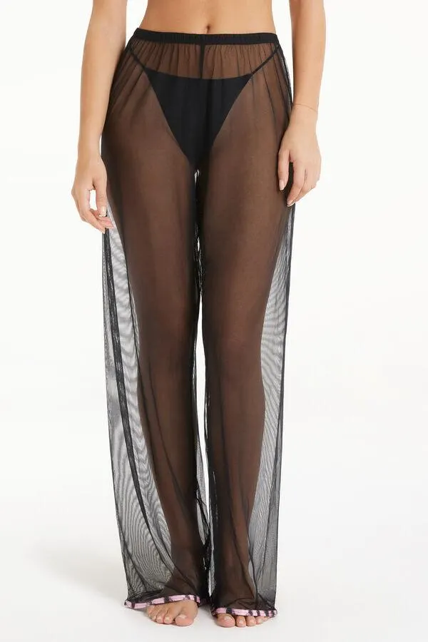 Pantalone Lungo Tulle Soft Animalier