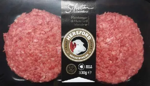 Hamburger di bovino adulto razza Hereford