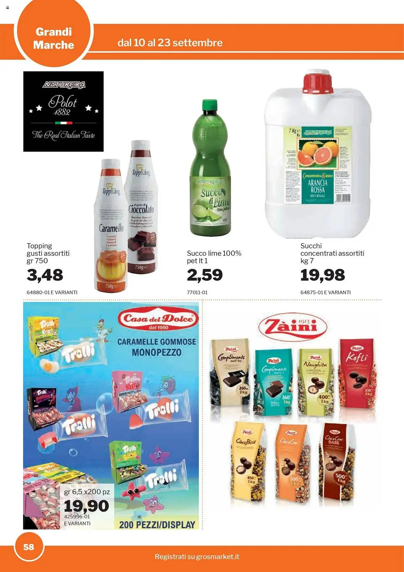 Volantino GrosMarket da 10 settembre a 23 settembre di 2025 - Pagina del volantino 58