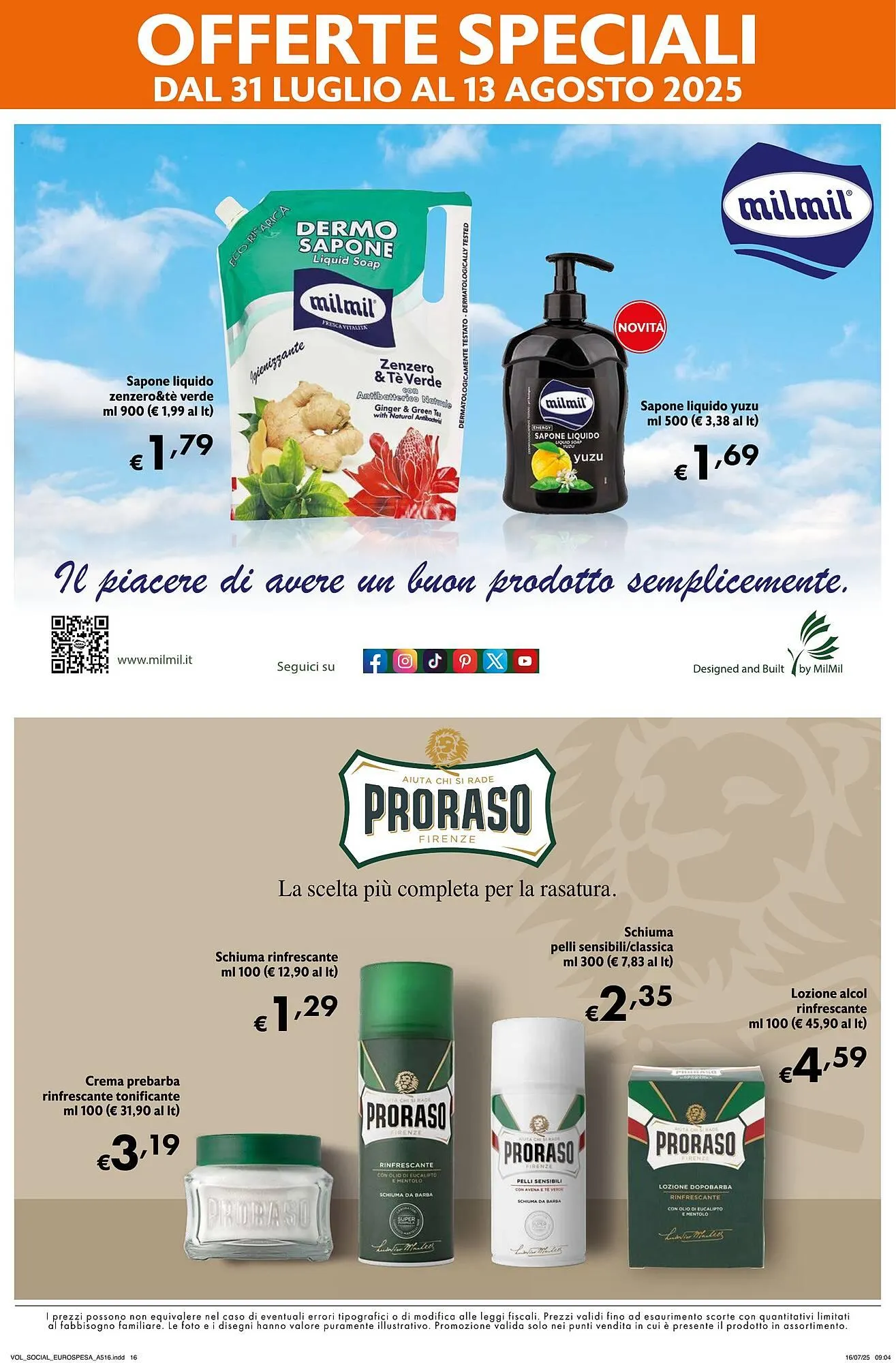 Volantino Eurospesa da 31 luglio a 13 agosto di 2025 - Pagina del volantino 16