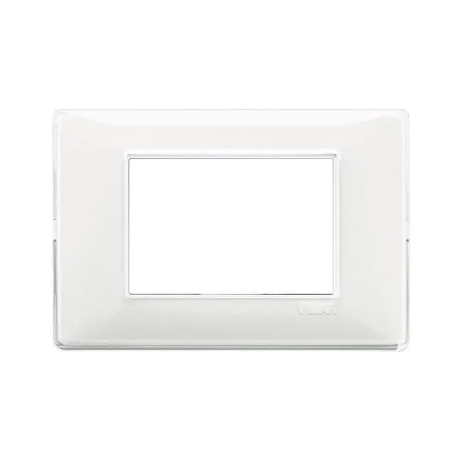 Placca 3 moduli serie Plana VIMAR reflex bianco neve
