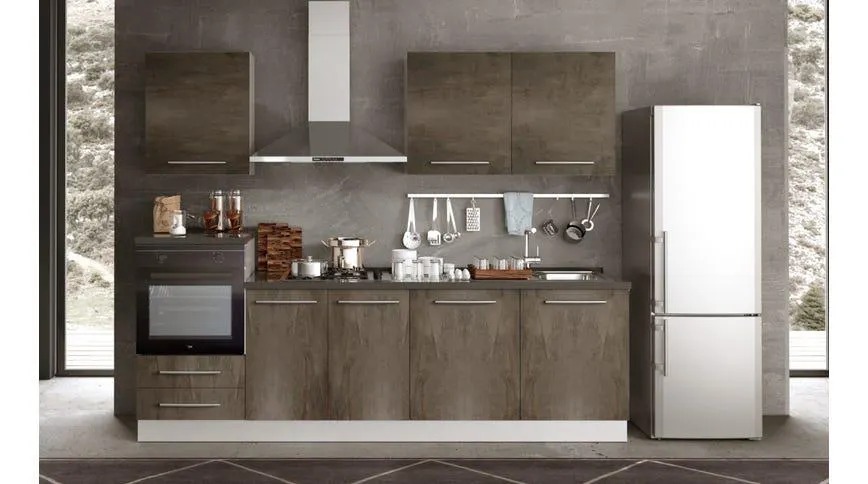 Krystal cucina 270 cm colore ossido