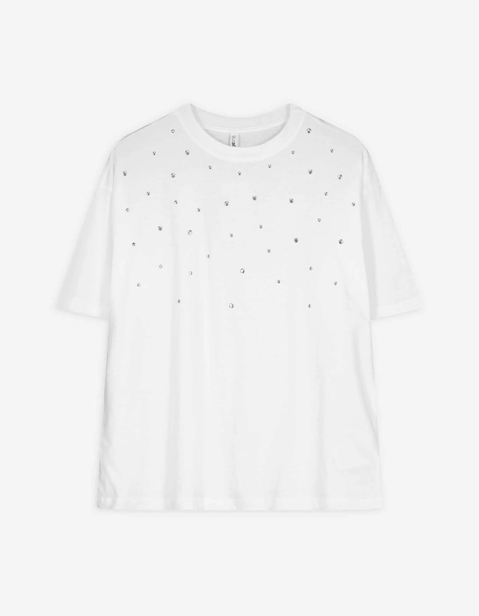 T-shirt - Inserto di rivetti - bianco