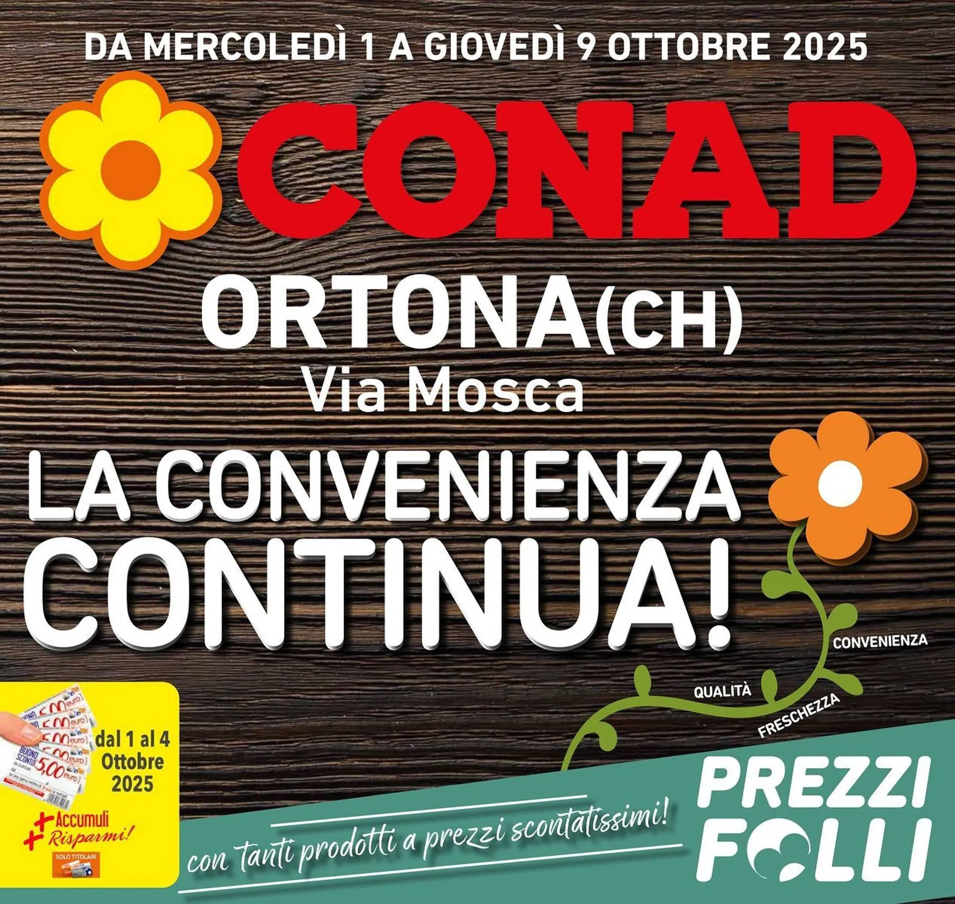 Volantino Conad da 8 ottobre a 9 ottobre di 2025 - Pagina del volantino 1