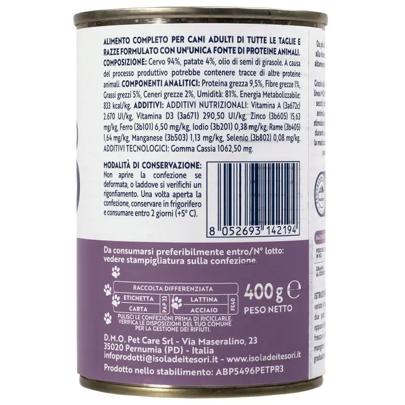 Monopro Dog Adult All breeds Patè Cervo 400 gr
