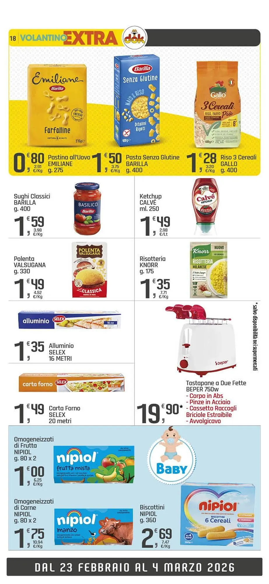 Volantino Supermercati Dok da 18 febbraio a 4 marzo di 2026 - Pagina del volantino 18