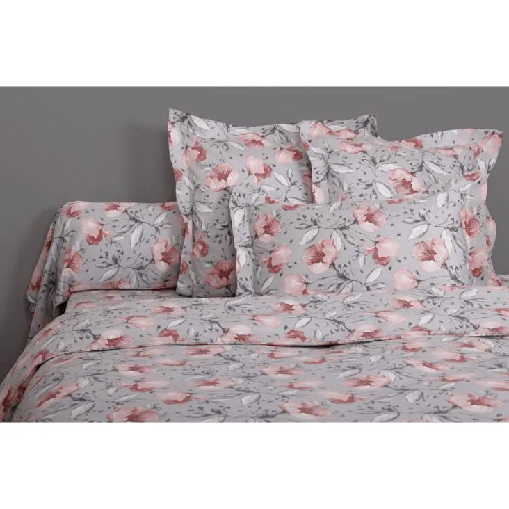 Set letto matrimoniale 260x240 cm+2 federe 63x63 cm in raso di cotone