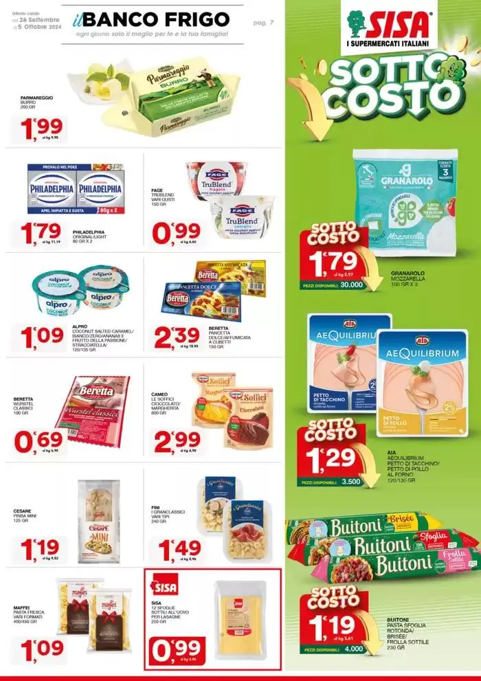 Sottocosto da 26 settembre a 5 ottobre di 2024 - Pagina del volantino 7