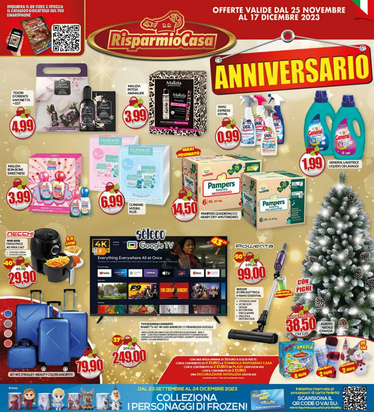 Risparmio Casa Volantino attuale da 25 novembre a 17 dicembre di 2023 - Pagina del volantino 1