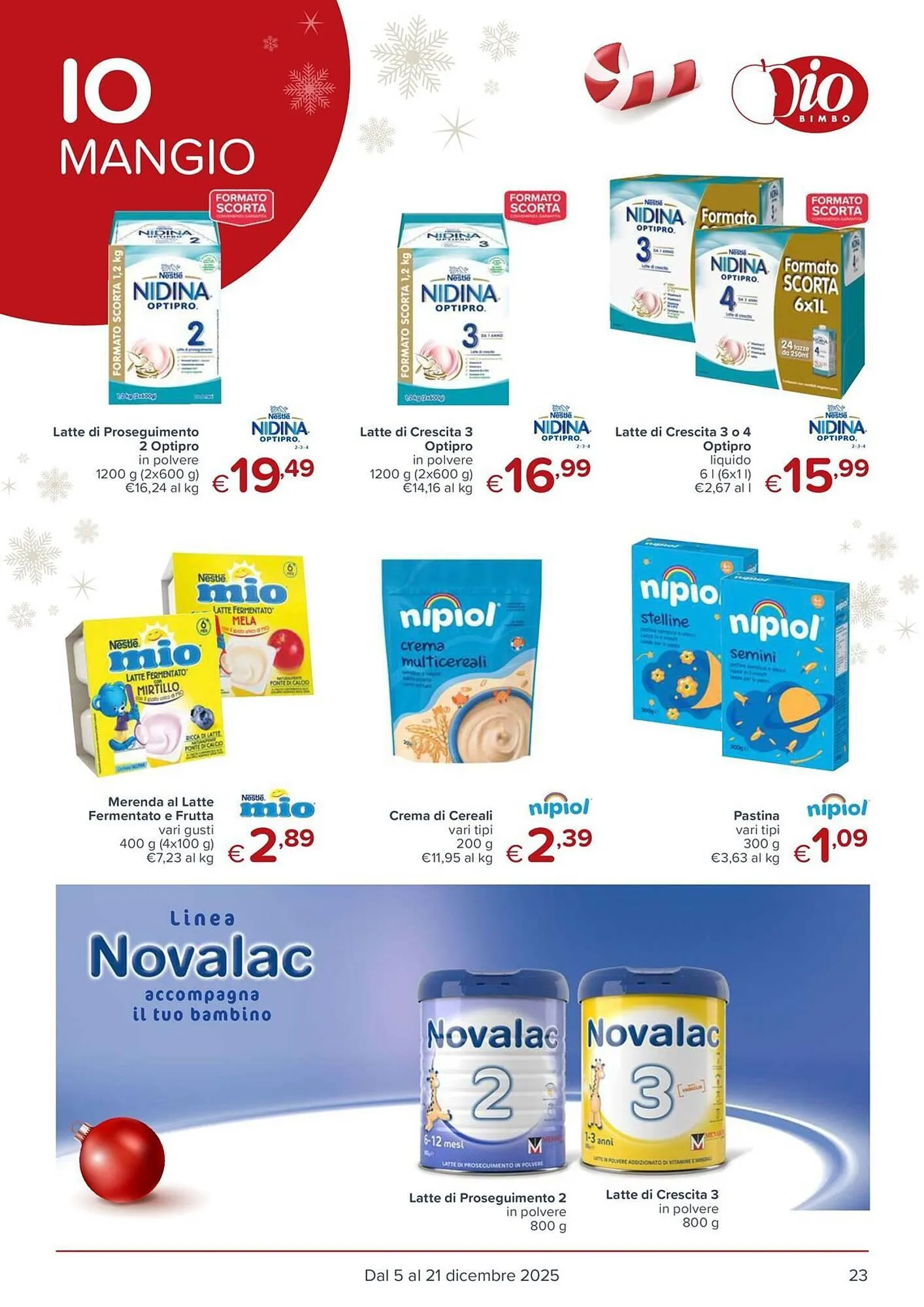 Volantino Io Bimbo da 5 dicembre a 21 dicembre di 2025 - Pagina del volantino 23