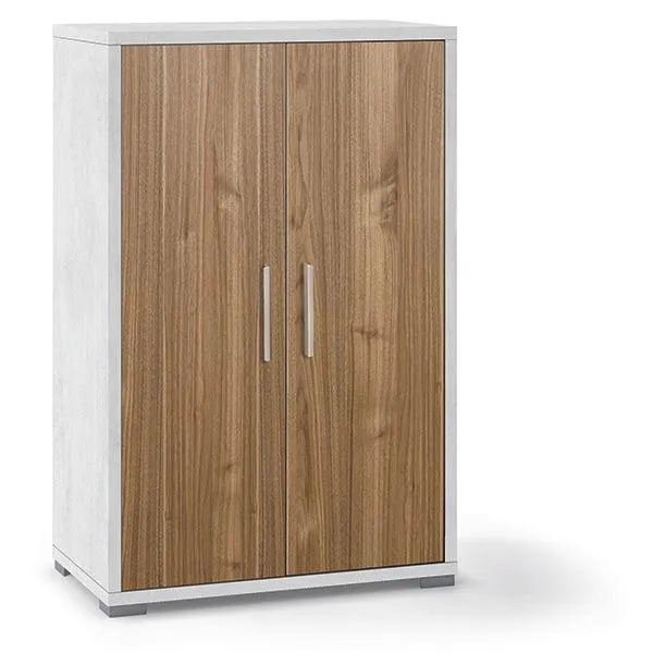 Mobile 2 Ante Bianco Ossido E Noce