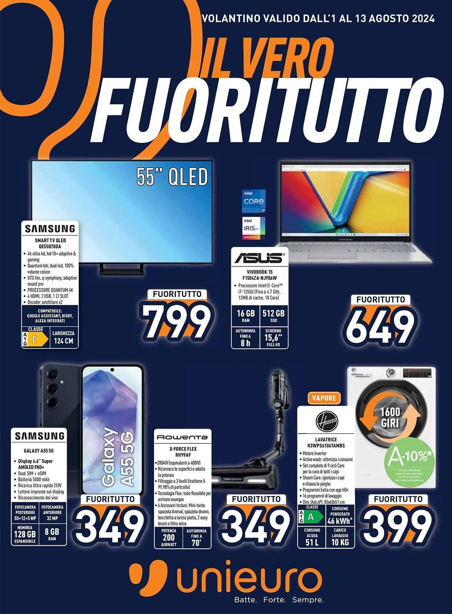 Volantino Unieuro da 1 agosto a 13 agosto di 2024 - Pagina del volantino 1