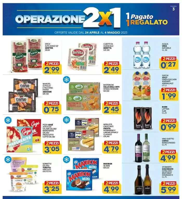 Operazione 2x1 da 24 aprile a 4 maggio di 2025 - Pagina del volantino 3