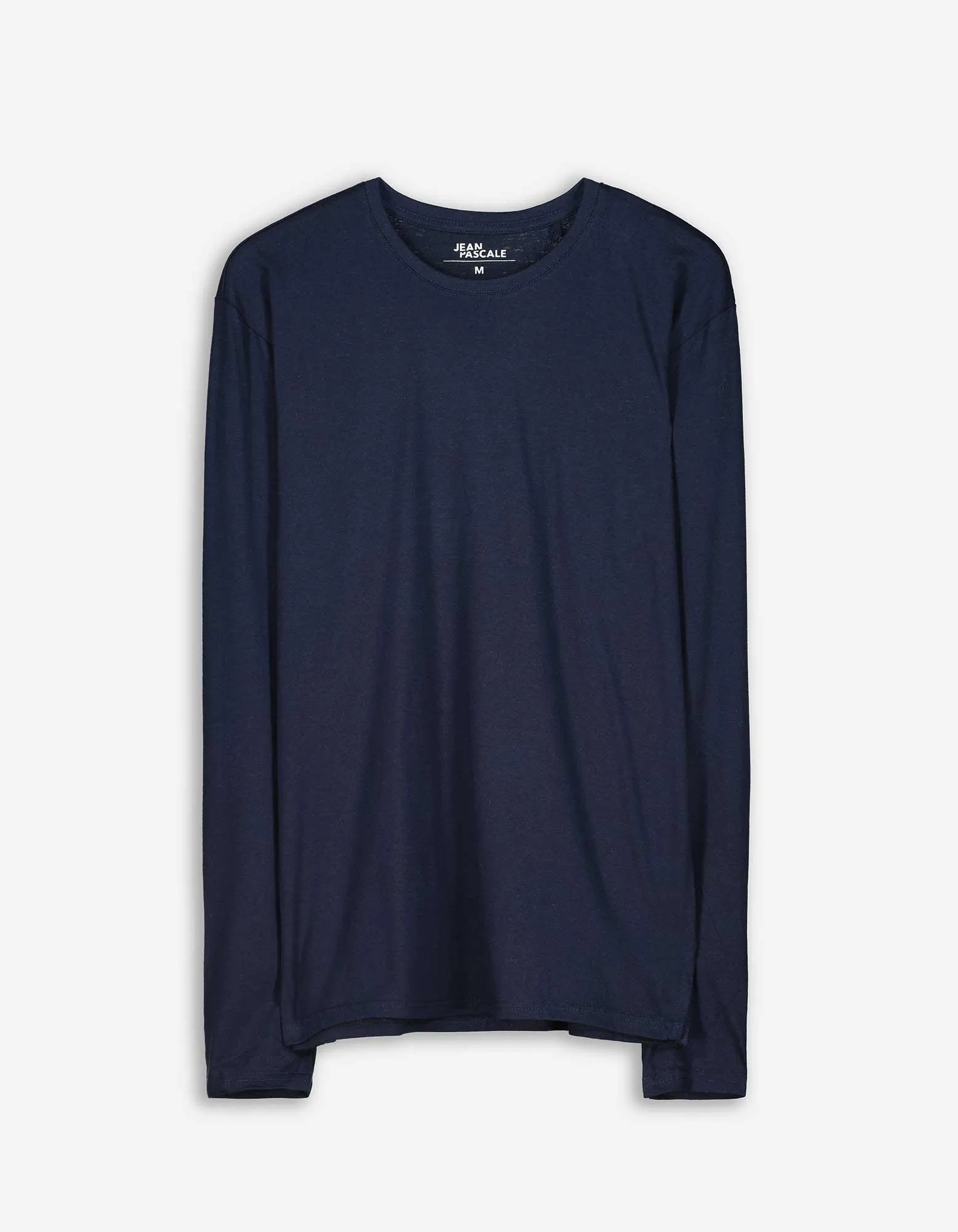 Tričko s dlouhým rukávem - Bavlna - tmave modra