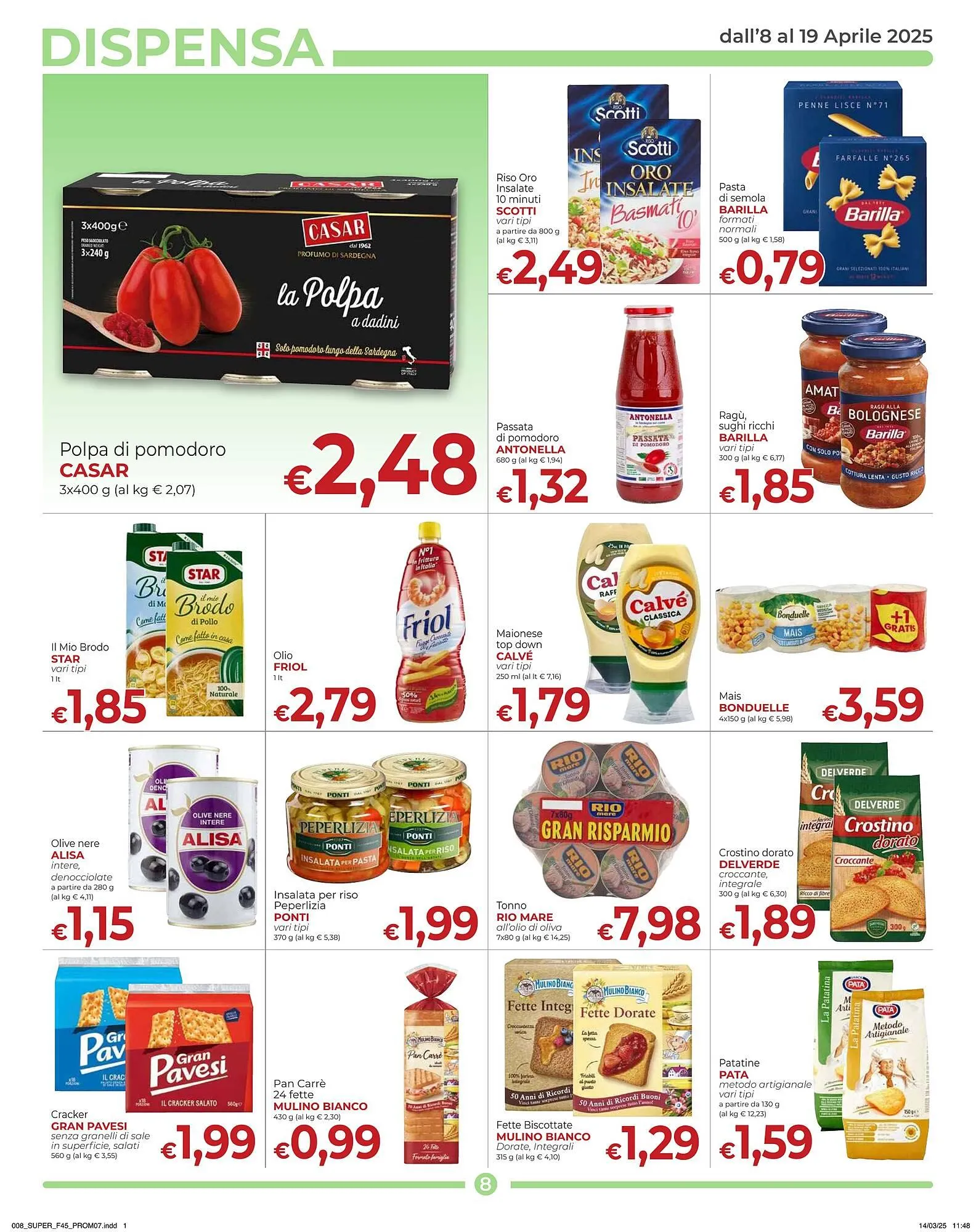 Volantino Supermercati Nonna Isa da 8 aprile a 19 aprile di 2025 - Pagina del volantino 8