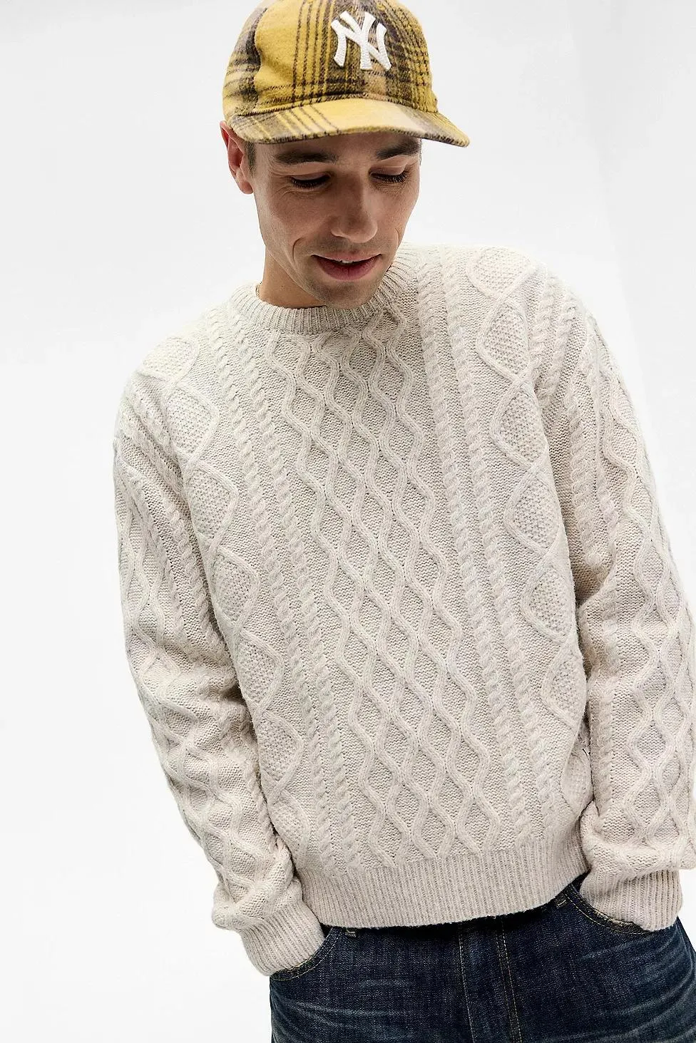 Maglione in Maglia Grossa Ecru BDG