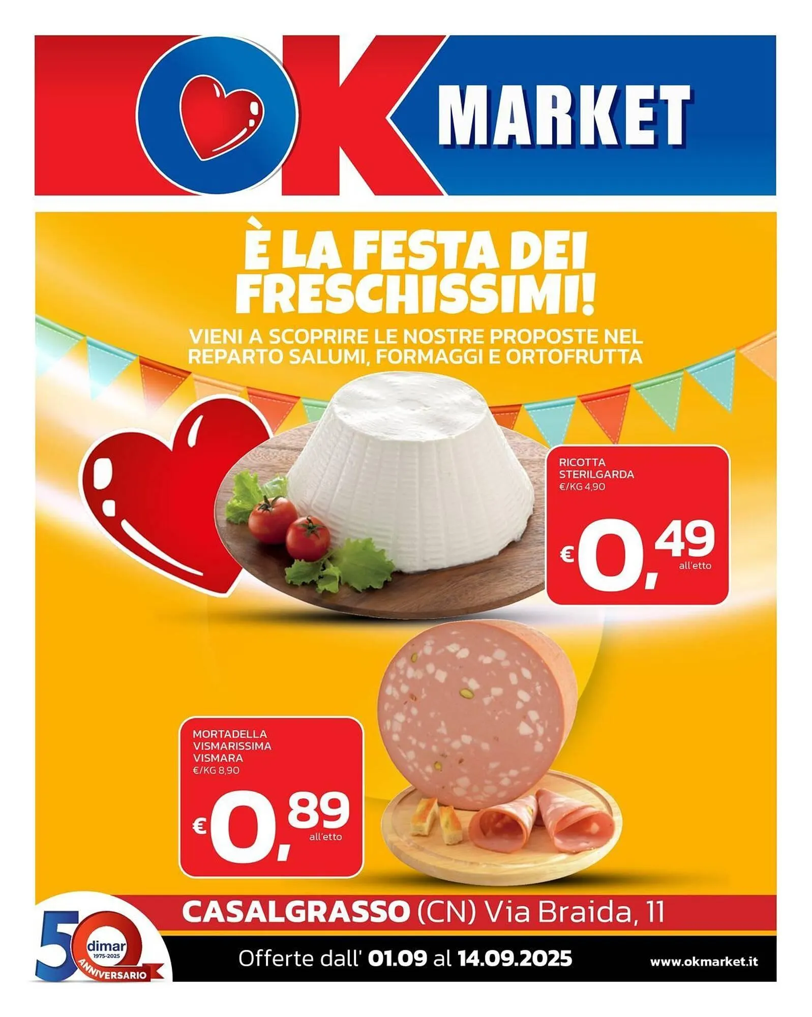 Volantino Ok Market da 1 settembre a 14 settembre di 2025 - Pagina del volantino 1