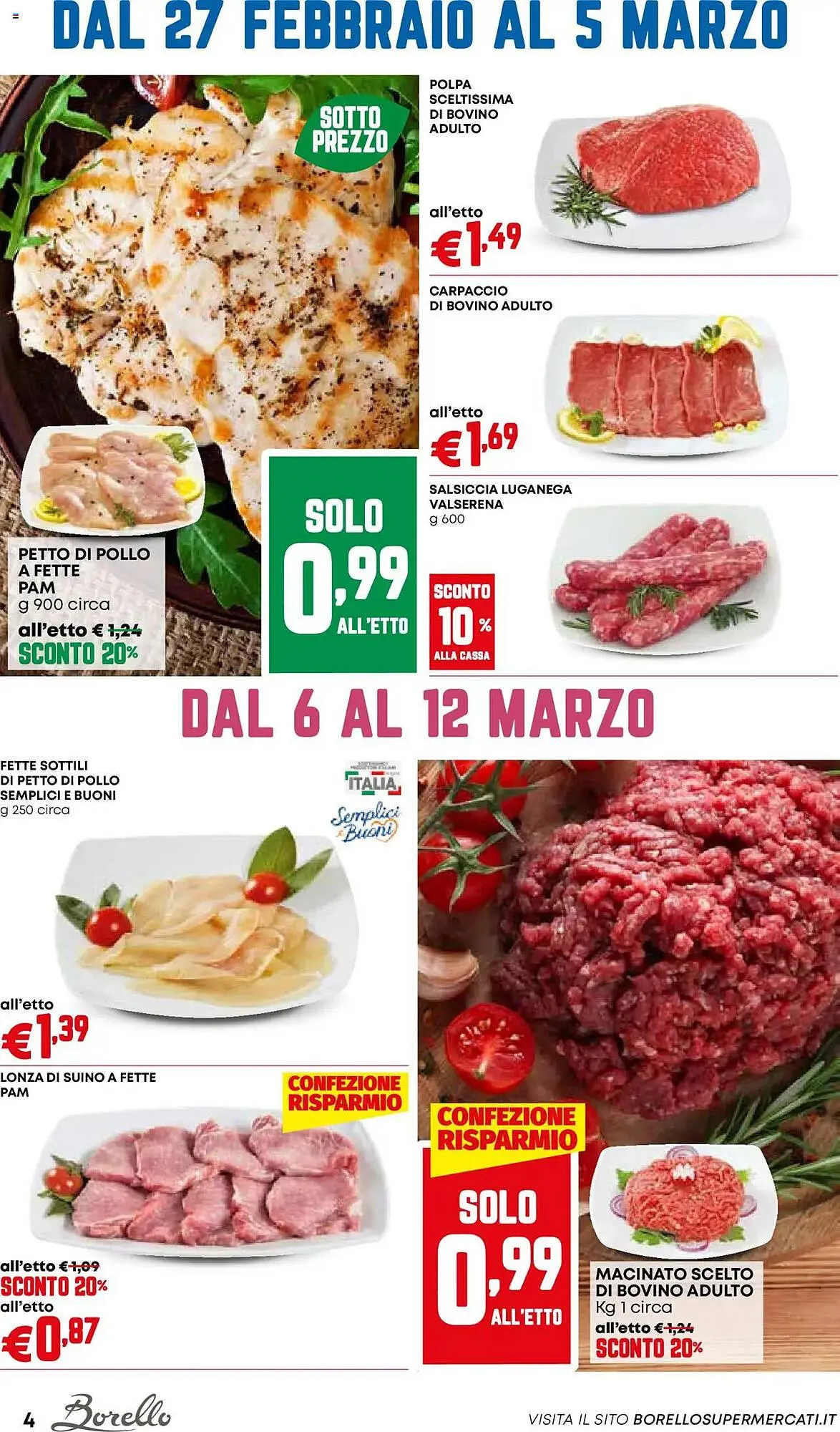 Volantino Borello Supermercati da 27 febbraio a 12 marzo di 2025 - Pagina del volantino 4