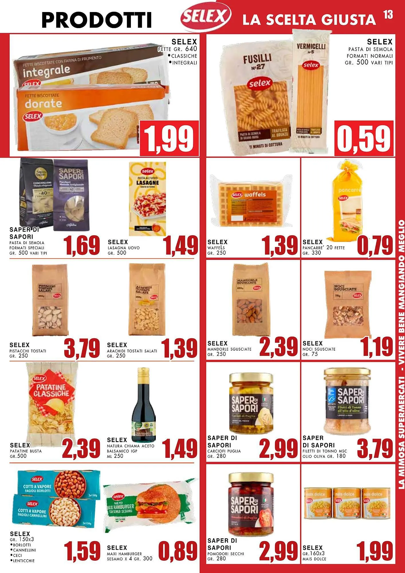 Volantino La Mimosa Supermercati da 15 aprile a 28 aprile di 2024 - Pagina del volantino 13