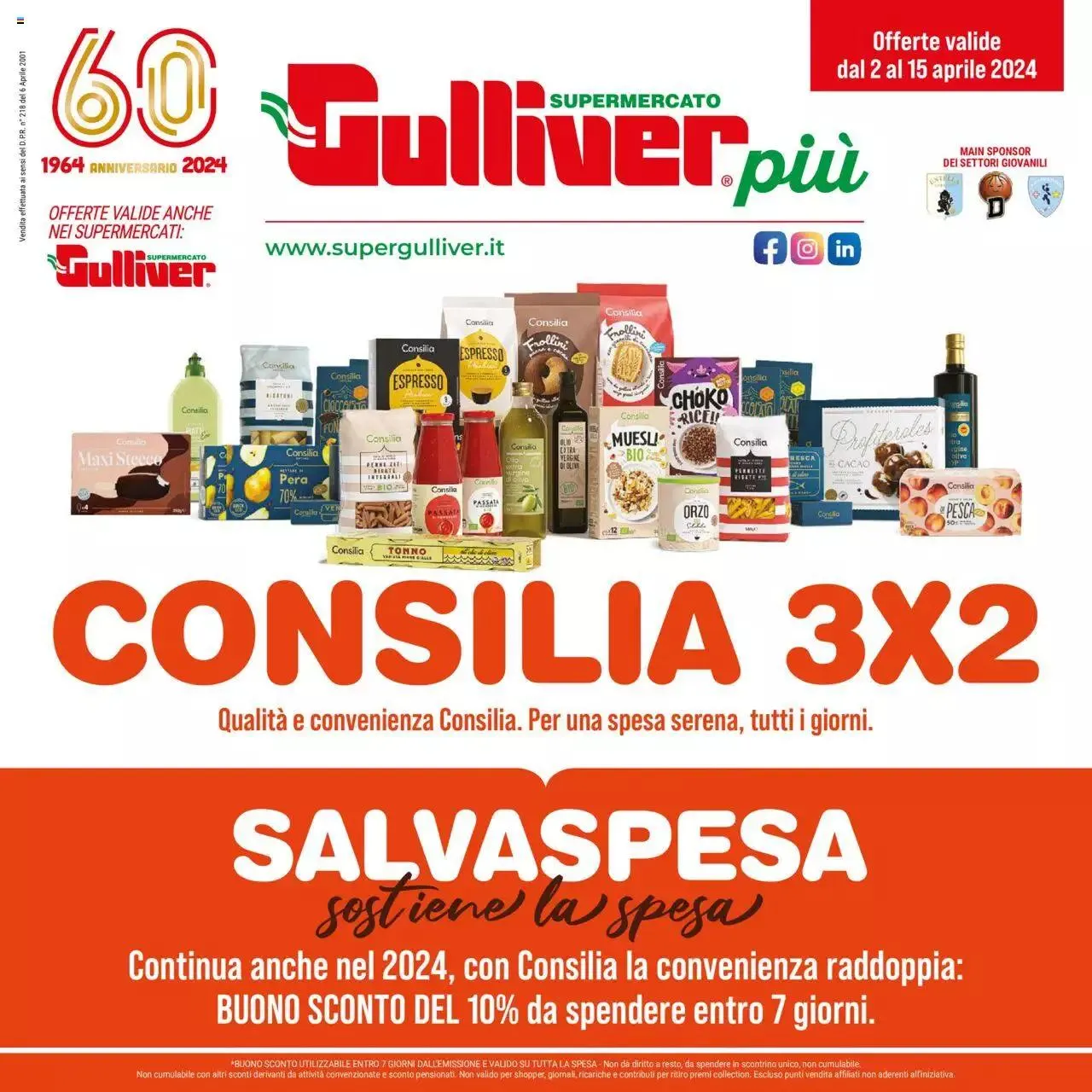 Volantino Gulliver da 2 aprile a 15 aprile di 2024 - Pagina del volantino 1