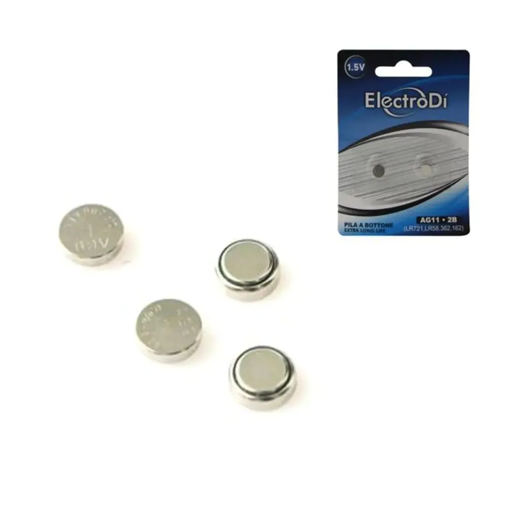 Pila a Bottone AG11 1.5V LR721, LR58, 362, 162 - 2pz