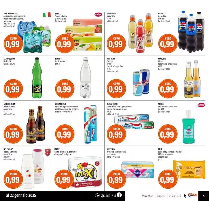 Tanti prodotti a 0.99 da 9 gennaio a 22 gennaio di 2025 - Pagina del volantino 5