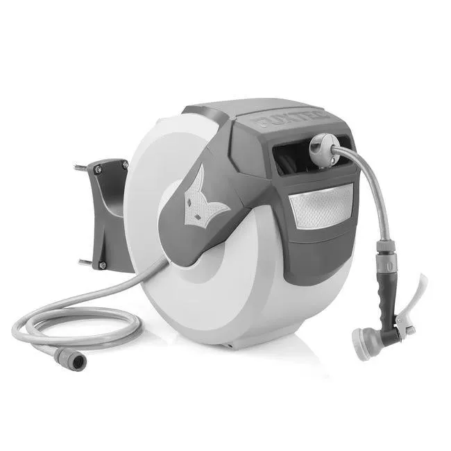 Avvolgitubo automatico da parete con tubo acqua flessibile 30 m Grigio FUXTEC FX-WSA30G