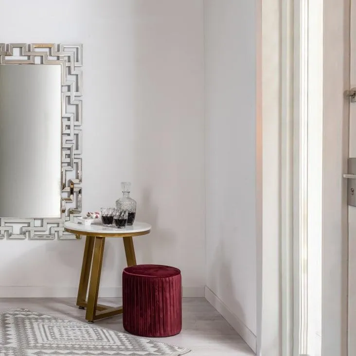 Tak - Pouf poggiapiedi vinaccia 32x32 cm