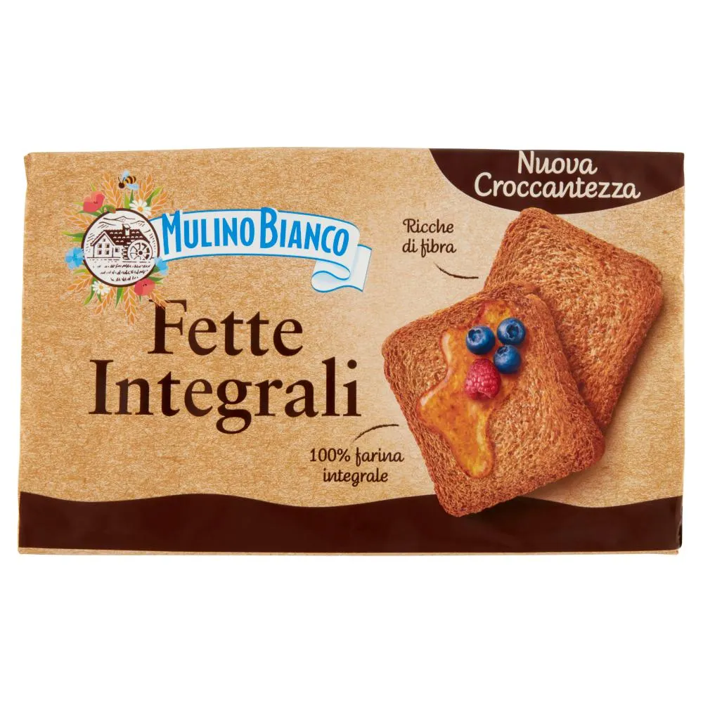 Mulino Bianco Fette Biscottate Integrali Ricche di Fibre 630g