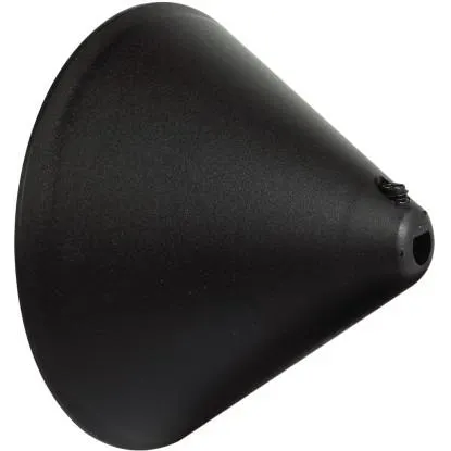 Rosone conico per punto luce da soffitto Ø 110 mm nero