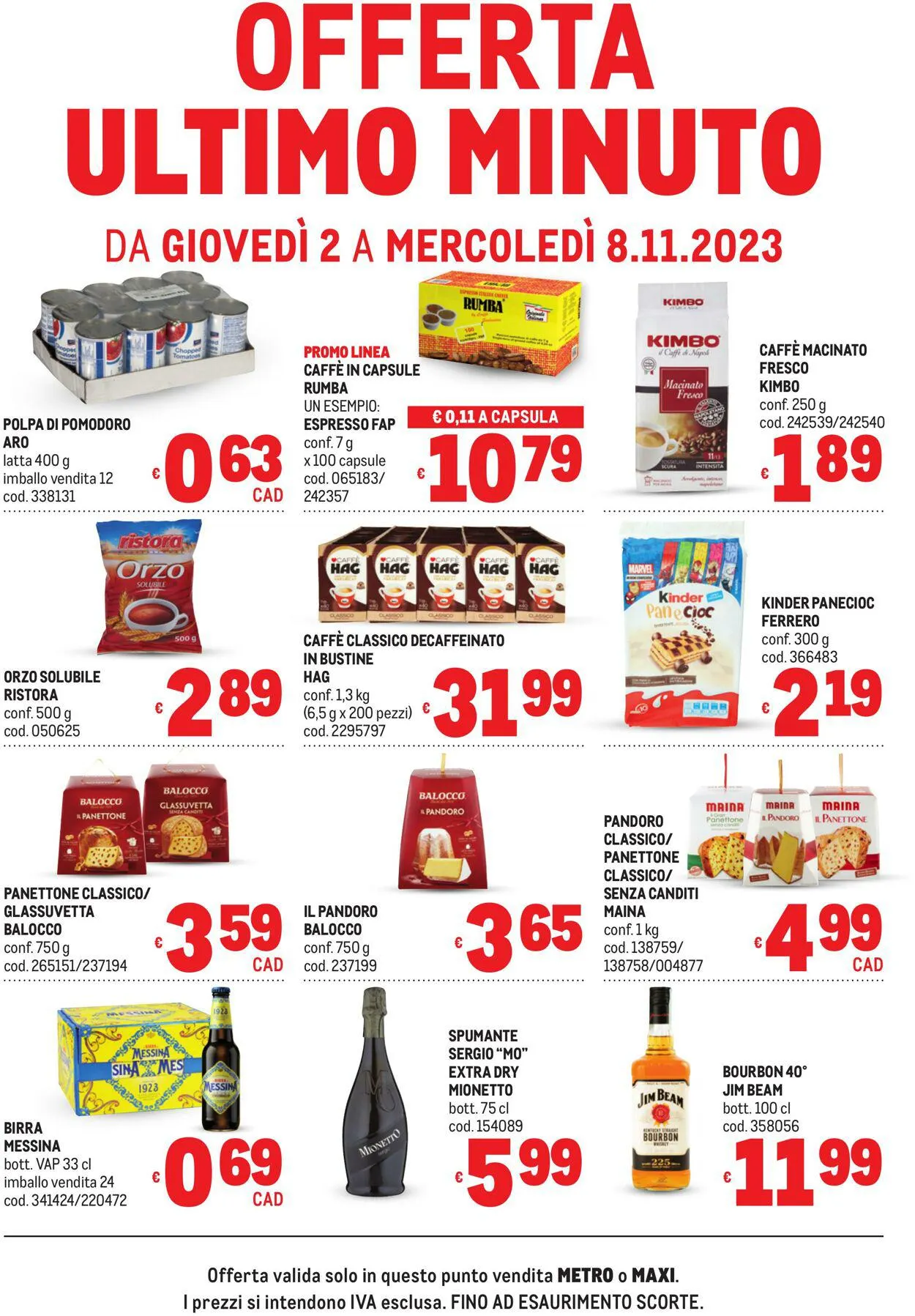 Metro Volantino attuale da 2 novembre a 8 novembre di 2023 - Pagina del volantino 1