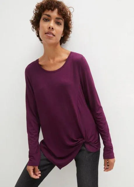 Maglia con fondo asimmetrico