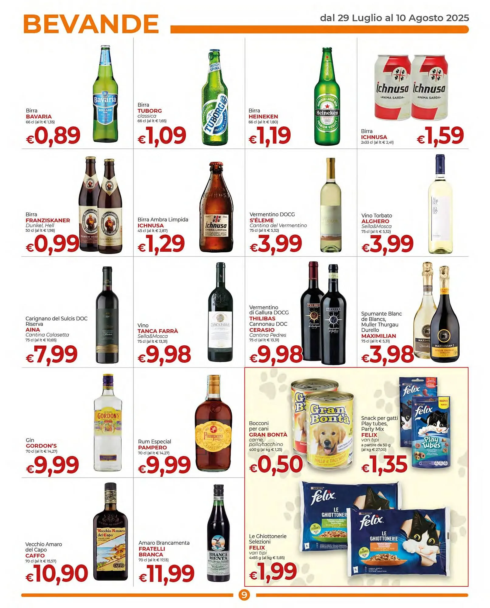 Volantino Supermercati Nonna Isa da 29 luglio a 10 agosto di 2025 - Pagina del volantino 9