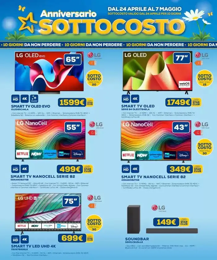 Anniversario Sottocosto da 24 aprile a 7 maggio di 2025 - Pagina del volantino 16