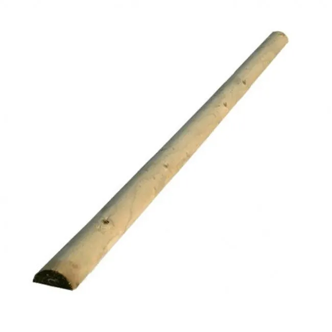 Palo in legno pino semi tondo naturale H 300 cm