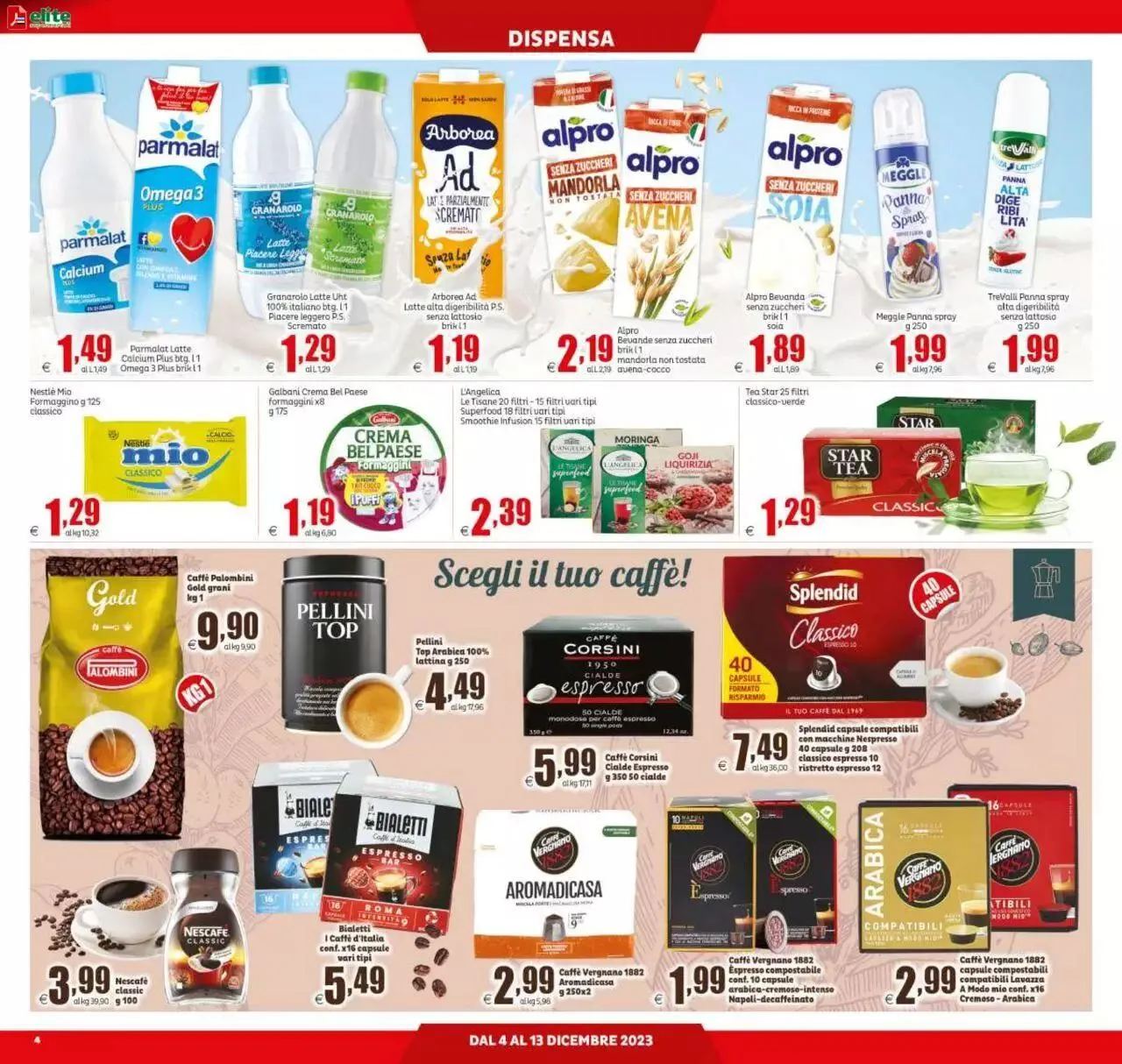 Volantino Elite Supermercati da 4 dicembre a 13 dicembre di 2023 - Pagina del volantino 4