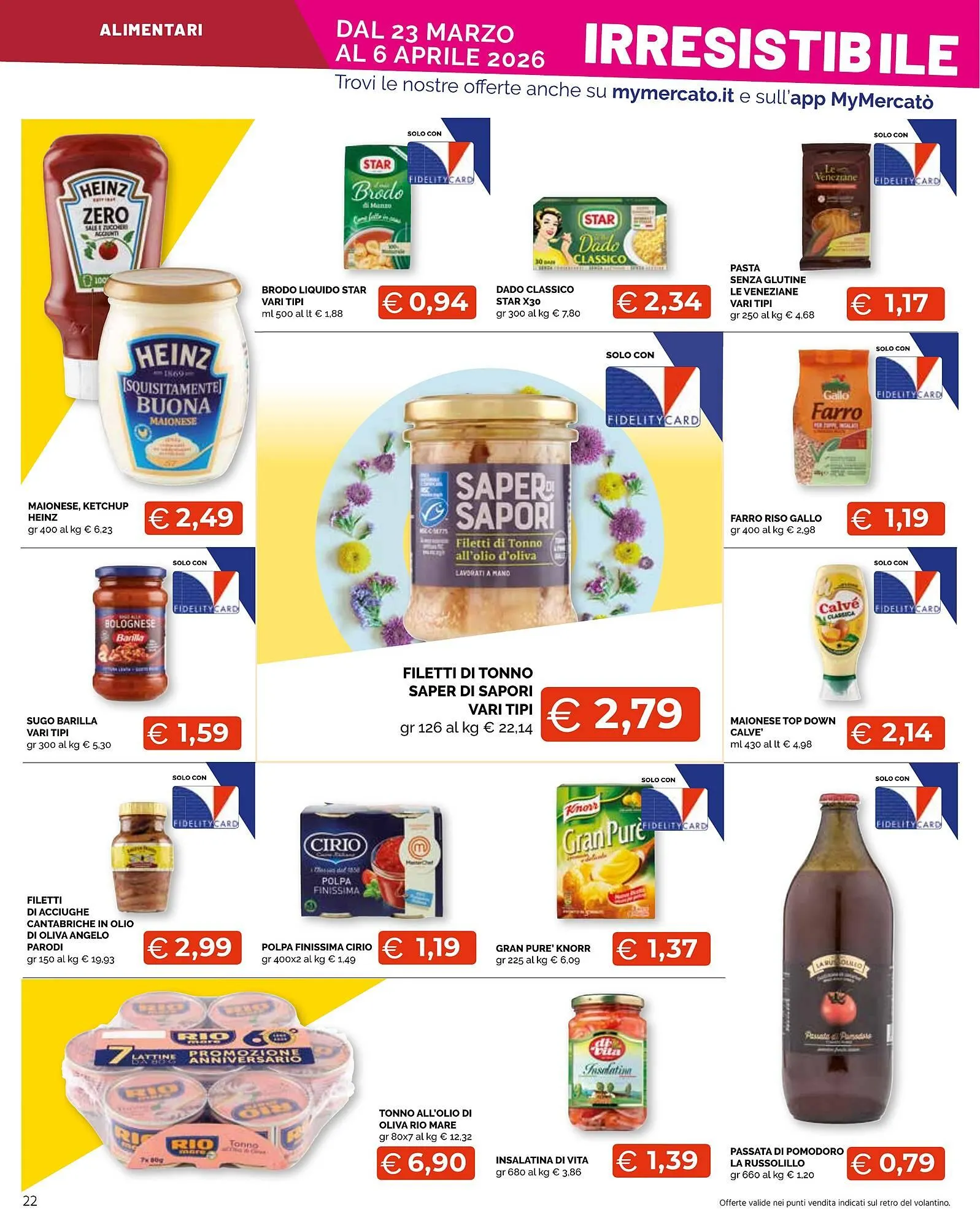 Volantino Mercatò Extra da 23 marzo a 26 marzo di 2026 - Pagina del volantino 22