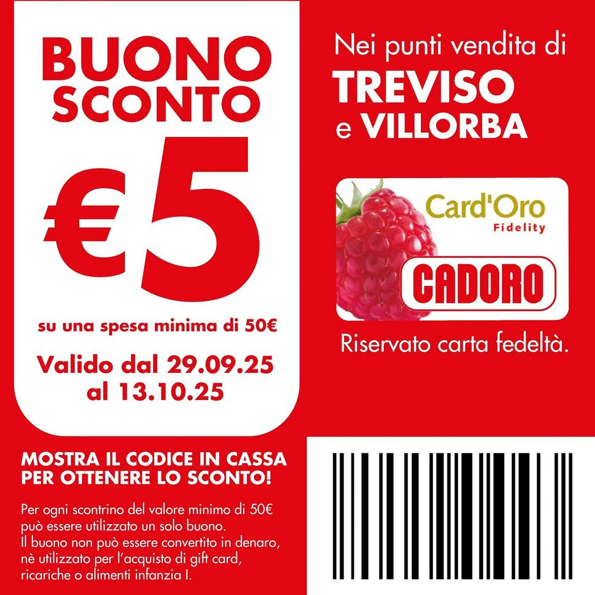 Volantino Cadoro da 8 ottobre a 13 ottobre di 2025 - Pagina del volantino 1