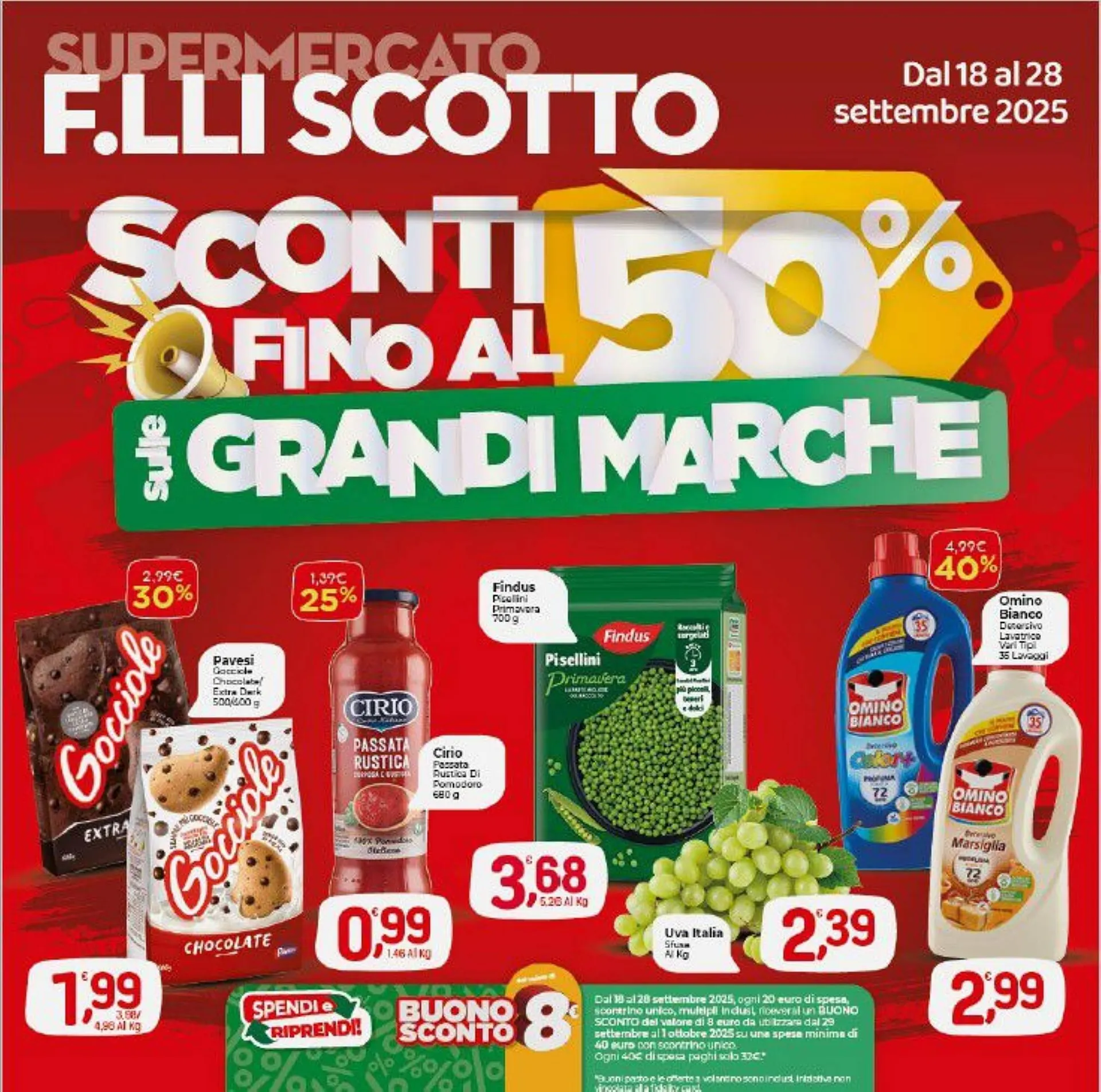 Volantino Supermercato Fratelli Scotto da 18 settembre a 28 settembre di 2025 - Pagina del volantino 1