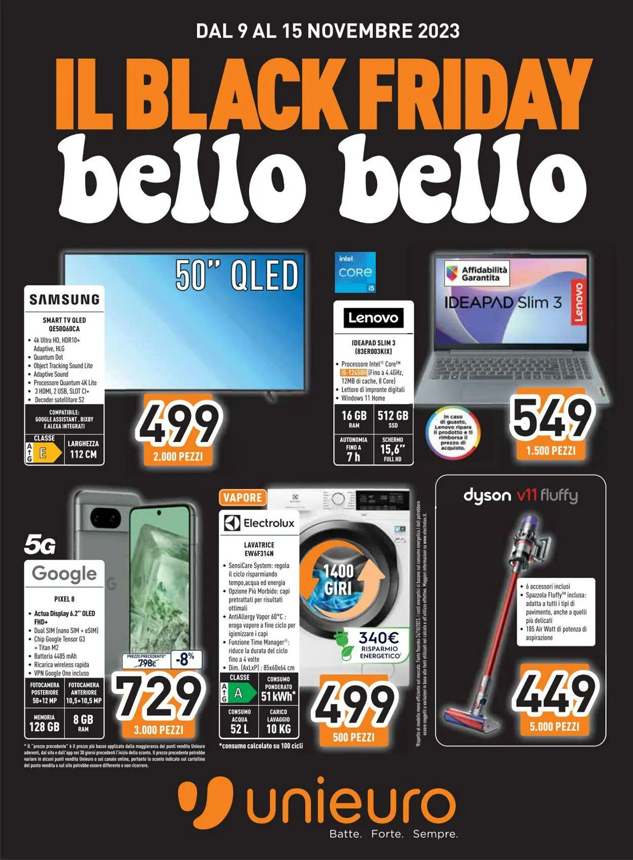 Unieuro - Black Friday 2023 da 9 novembre a 15 novembre di 2023 - Pagina del volantino 1