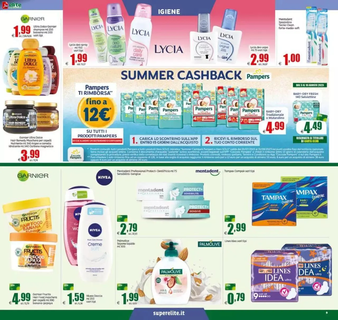 Volantino Elite Supermercati da 3 agosto a 13 agosto di 2023 - Pagina del volantino 9