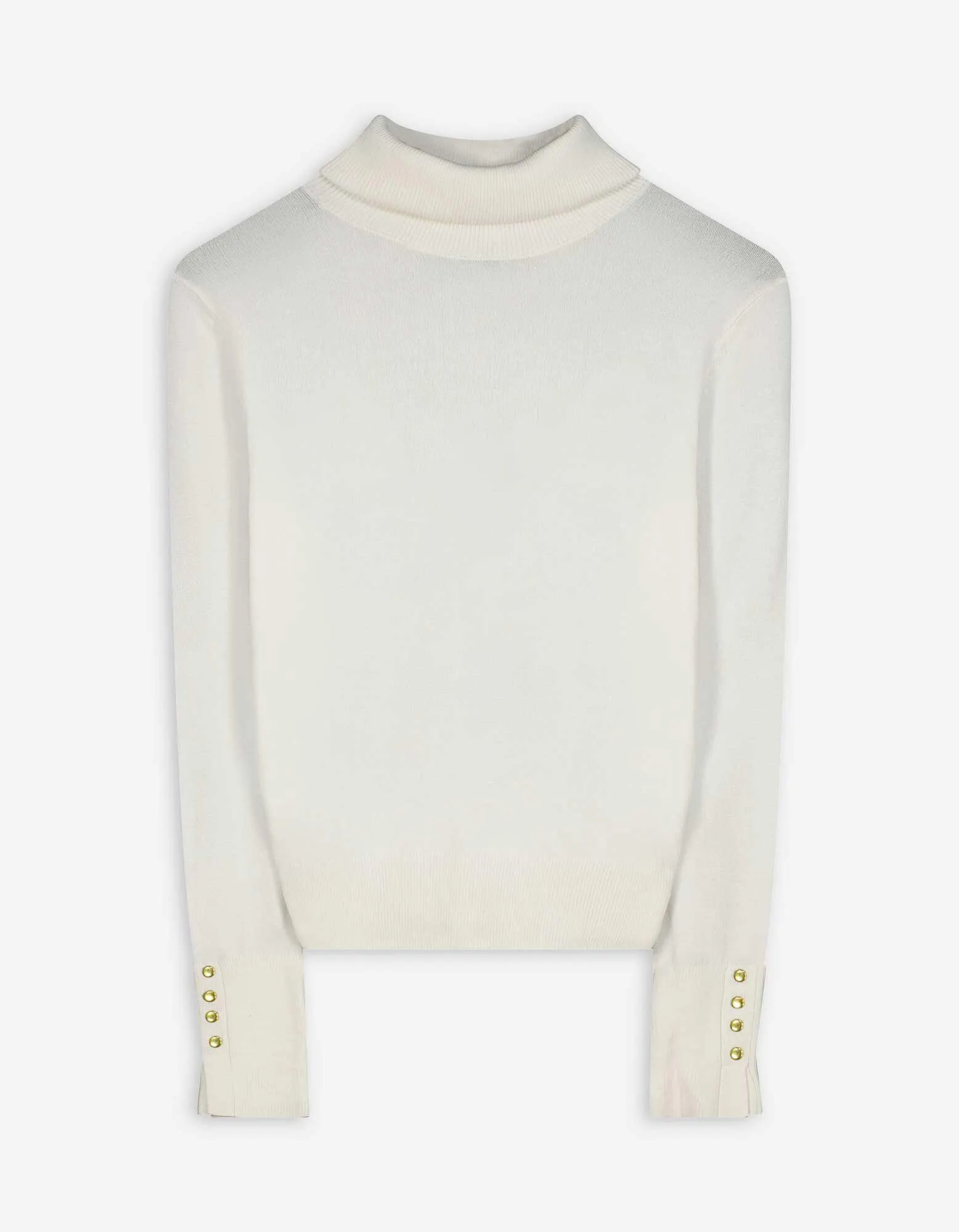 Maglione - Collo dolcevita - bianco