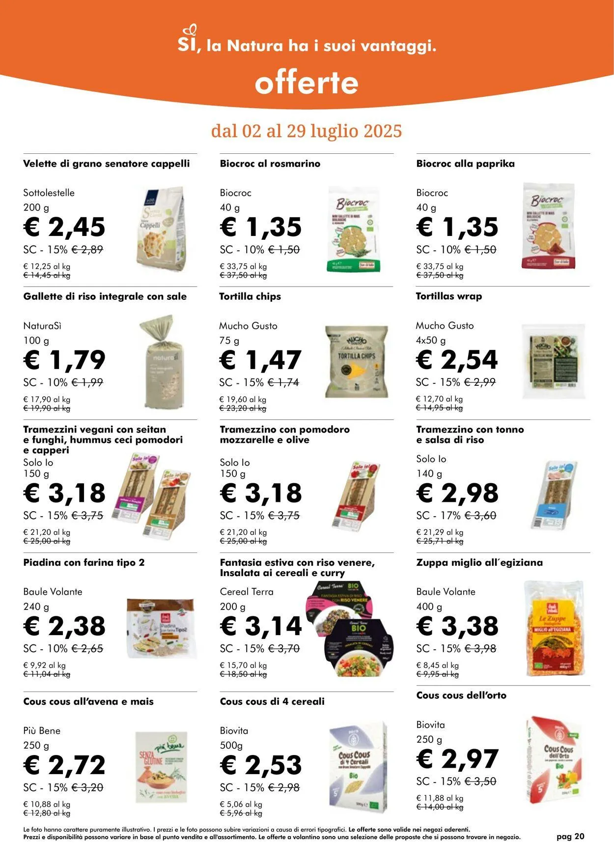 Natura Sì Volantino attuale da 1 luglio a 31 luglio di 2025 - Pagina del volantino 20