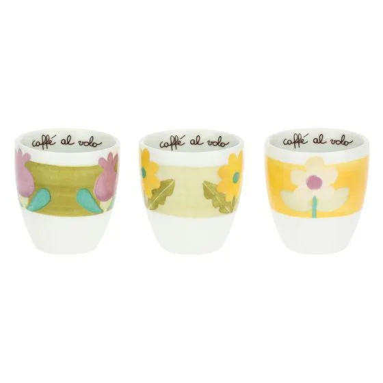 Set 6 bicchierini in porcellana Florianne primavera