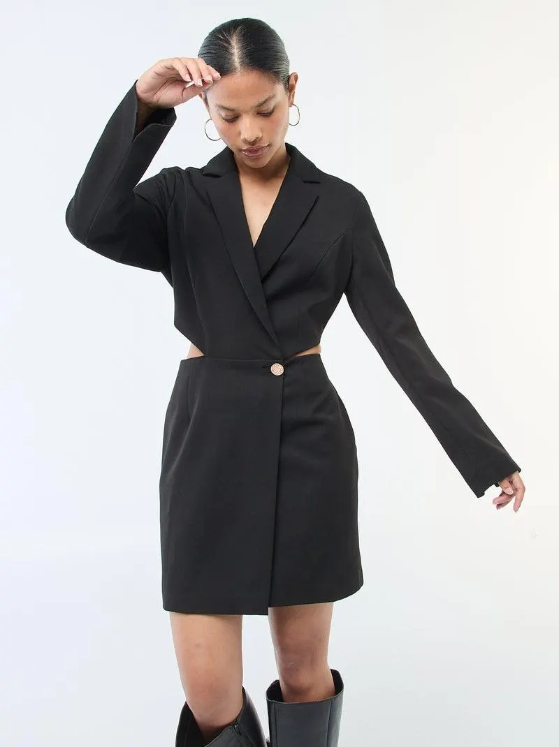 Abito blazer con spacchi laterali - Nero