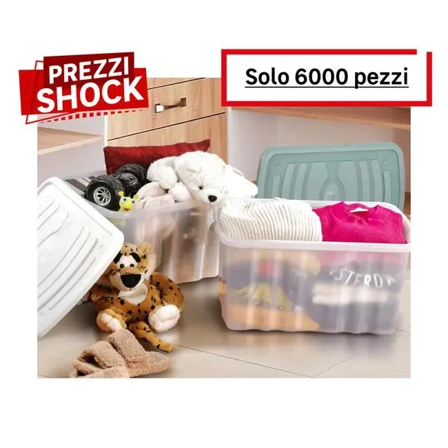 Contenitore Rollbox L 59 x H 40 x P 39 cm trasparente